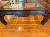 Glass and Wood Coffee Table