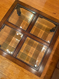 Glass and Wood Coffee Table