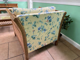 Henry Link Wicker and Upholstered Chair - Some Fading