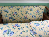 Henry Link Wicker and Upholstered Love Seat - Some Fading - See Description