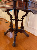 Victorian Eastlake Style Parlor Table with Marble Top