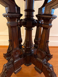 Victorian Eastlake Style Parlor Table with Marble Top