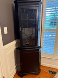 Petite Black Corner Cabinet