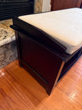 Espresso Toned Storage Bench with Cushion (A) - Small Stain