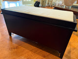 Espresso Toned Storage Bench with Cushion (A) - Small Stain