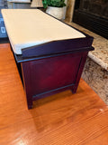 Espresso Toned Storage Bench with Cushion (A) - Small Stain