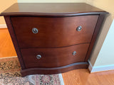 Two Drawer Wood Toned Filing Cabinet