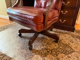 Ethan Allen Leather Executive Office Chair - shows wear - see photos.