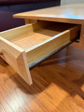 Light Wood Side Table with Drawer