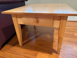 Light Wood Side Table with Drawer