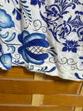 Johnny Was Blue and White Shirt Ladies Large