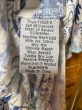 Johnny Was Blue and White Shirt Ladies Large