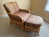 Braxton Culler Rattan Chair with Ottoman - FADED - See Photos
