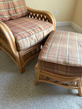 Braxton Culler Rattan Chair with Ottoman - FADED - See Photos