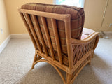 Braxton Culler Rattan Chair with Ottoman - FADED - See Photos