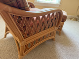 Braxton Culler Rattan Chair with Ottoman - FADED - See Photos