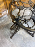 Round Glass Top End Table with Metal Base
