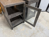 Keaton Grey and Glass Chairside End Tables - Pair - by Rooms To Go
