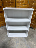 Lightweight White Bookcase with Floral Stickers