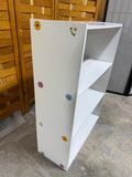 Lightweight White Bookcase with Floral Stickers