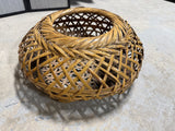 Woven Basket with Upholstered Seat