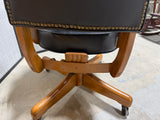 Black and Wood Mid Century Desk Chair