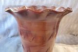 Signed Brown Glazed Pottery Planter