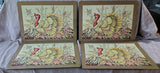 Set of 4 Corkback Turkey Placemats
