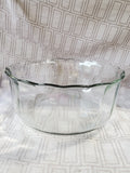 Scalloped Edge Glass Salad Bowl