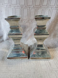 Pair of Metal Tapered Candlesticks