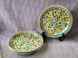 Set of 3 Pottery Barn Yellow "Ava" Salad Plates
