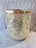 Gold Toned Mosaic Glass Vase