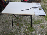 Folding Work Table w/Power Strip