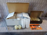 Lot of Flameless Tealight Candles and Plastic Candle Votives