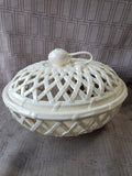 Hartley Greens & Co. Leeds Pottery Creamware Reticulated Basket
