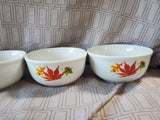 Set of 6 Royal Norfolk Autumn Leaf Ceramic Bowls