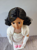 Doll in Shimmering Evening Gown with Stand