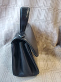 Genuine Calf Skin Black Hand Bag