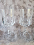 Set of 5 Signed Crystal Wine Goblets