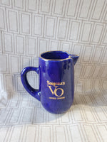 Seagram's VO Imported Canadian Whiskey Cobalt Blue Pitcher