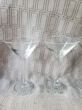 Set of 4 Clear Martini Glasses