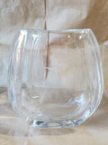 Etched Crystal Vase