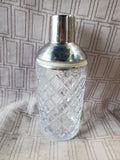 Heavy Clear Glass and Metal Cocktail Shaker