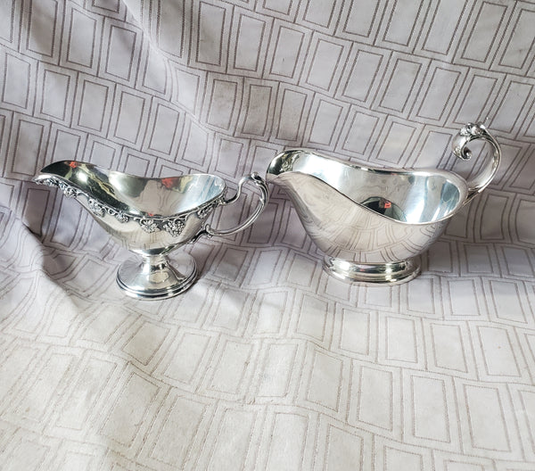(B) Pair of Silverplate Gravy Boats