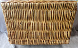 Rectangular Woven Basket with Hinged Lid