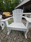 Seaside Casual Furniture Recycled Polymer Rocking Chair Pair w/Side Table (two sets available, priced separately)