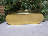 Faux Ivy in Brass Planter