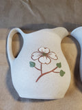 Pair of Pigeon Forge Pottery Dogwood Pitcher Wall Pockets