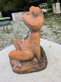 Terracotta Frog Garden Statue