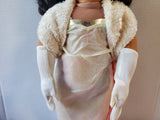 Doll in Shimmering Evening Gown with Stand